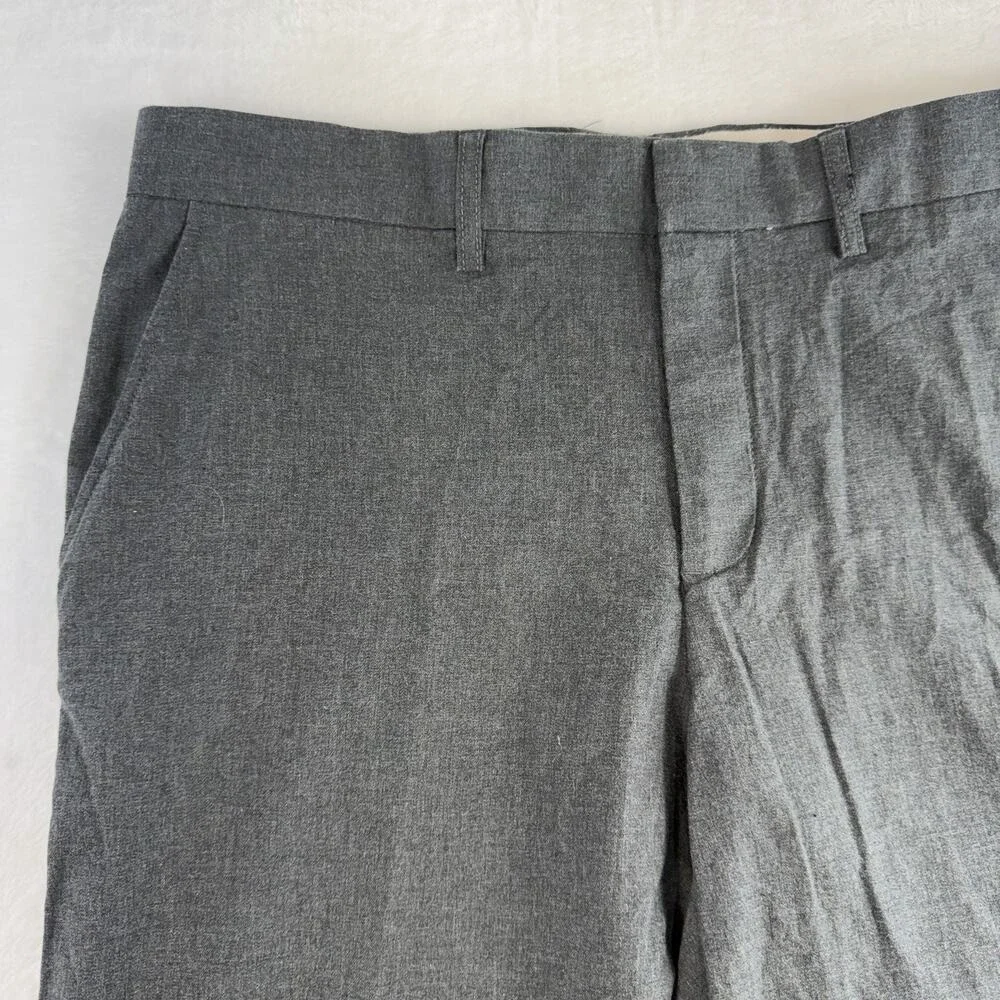 J.CREW 34x34 34 Thompson‎ Bedford Pant Tapered Straight Narrow Gray Cotton Mens